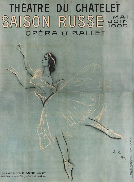 une affiche avec une danseuse en tutu