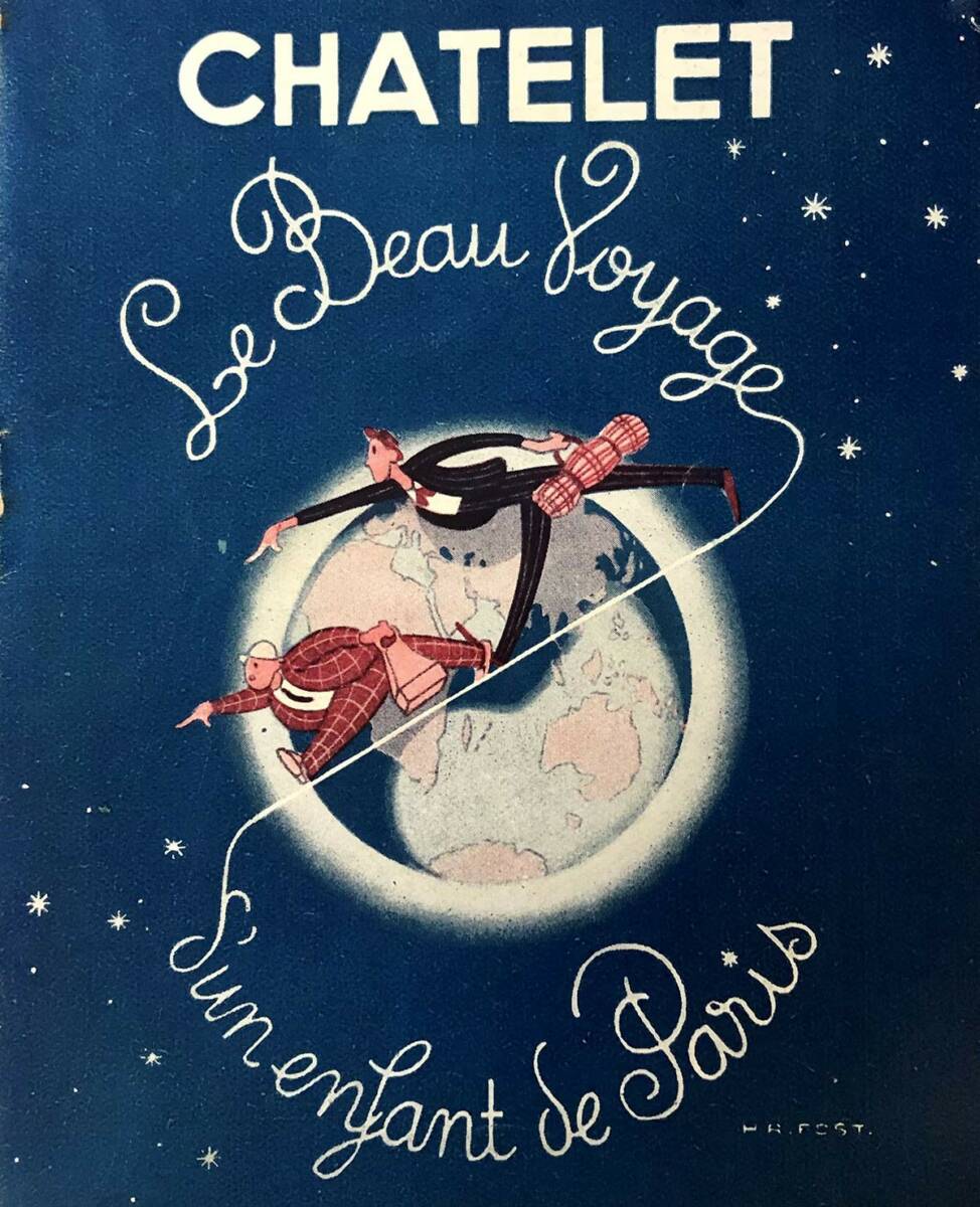 dessin d'une affiche représentant la lune